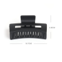 LUPIS Matte Rectangular Shark Clip, Black