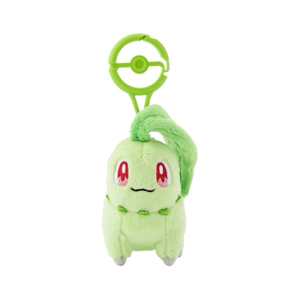 Pokémon plush keychains with carabiners, multiple designs available.