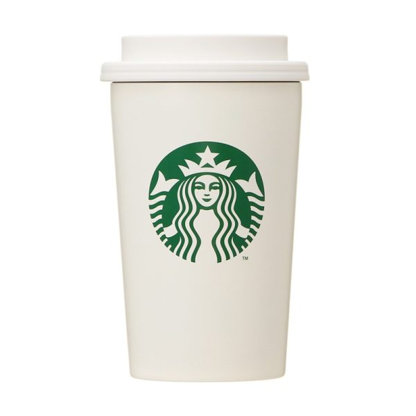 STARBUCKS Stainless Steel Togo Mug, Matte White, 355ml