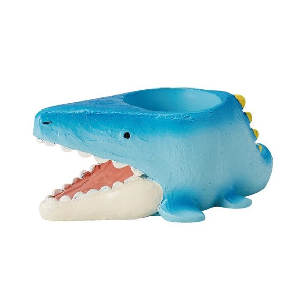 keinet Miniature Stove Pot Dinosaur Non-Draining Succulent Flower Pot Mosasaurus