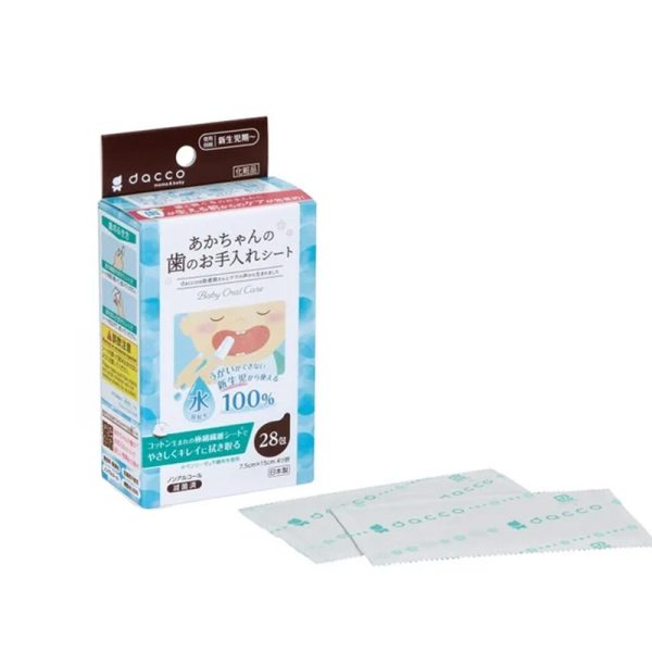 dacco Baby Tooth Cleaning Wipes 100% Pure Water 28 Sheets