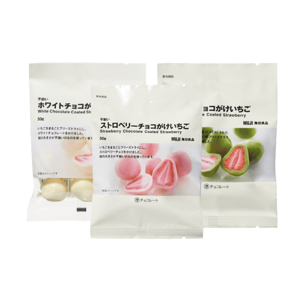 MUJI  Chocolate Coated Freeze Dried Strawberries  50g