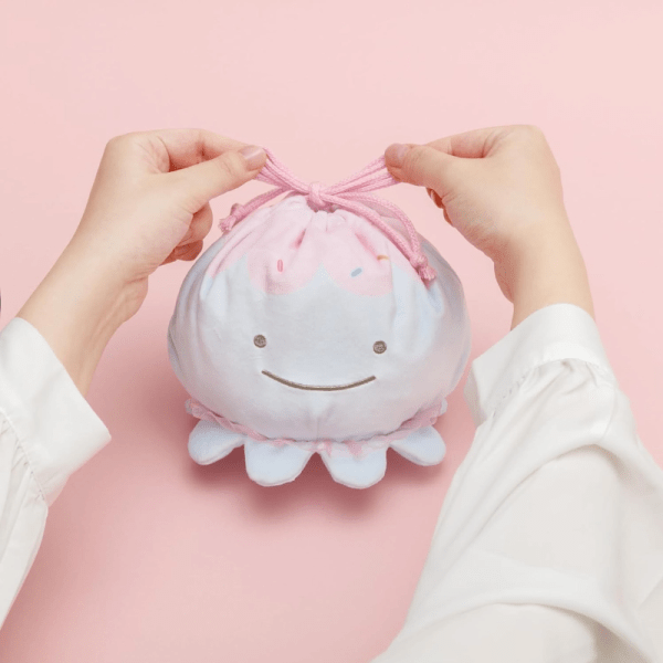 SAN-X Rilakkuma’s Colleagues, Drawstring Bag, Ice Cream Shark-san