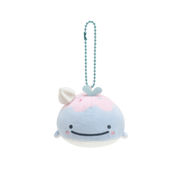SAN-X Rilakkuma’s Colleagues Plush Keychain – Ice Cream Whale Shark