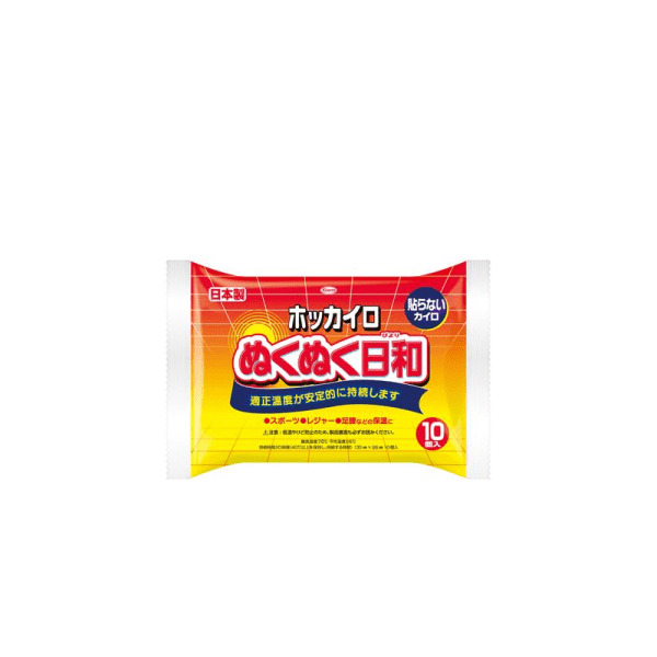KOWA Hokkairo Nuku Nuku Biyori Non-Stick Kairo Pocket Warmer 10 pcs