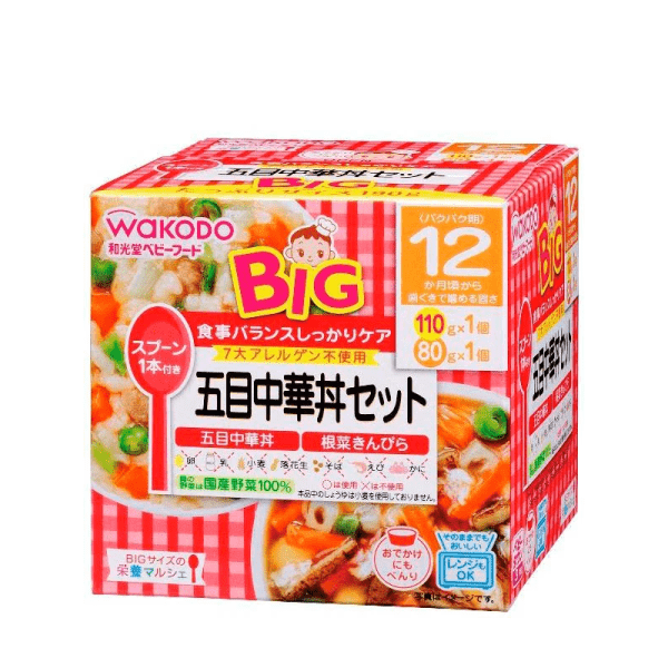 WAKODO Japanese Mixed Rice Set (Chinese-Style Mixed Rice 110 g + Sauteed Root Vegetables 80 g)