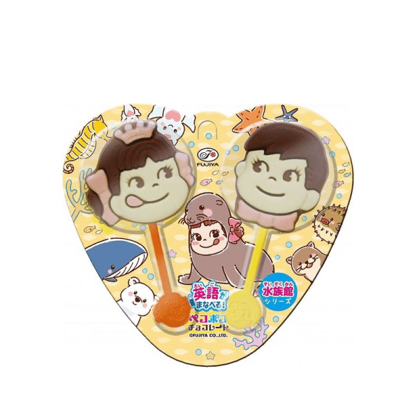 FUJIYA Peko Poko Chocolate Lollipop 2 pcs 24 g