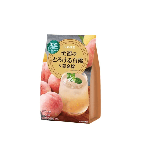 NITTOH-TEA Melty White and Yellow Peach Juice 8 pcs