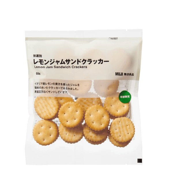 MUJI Lemon Jam Sandwich Crackers 68 g