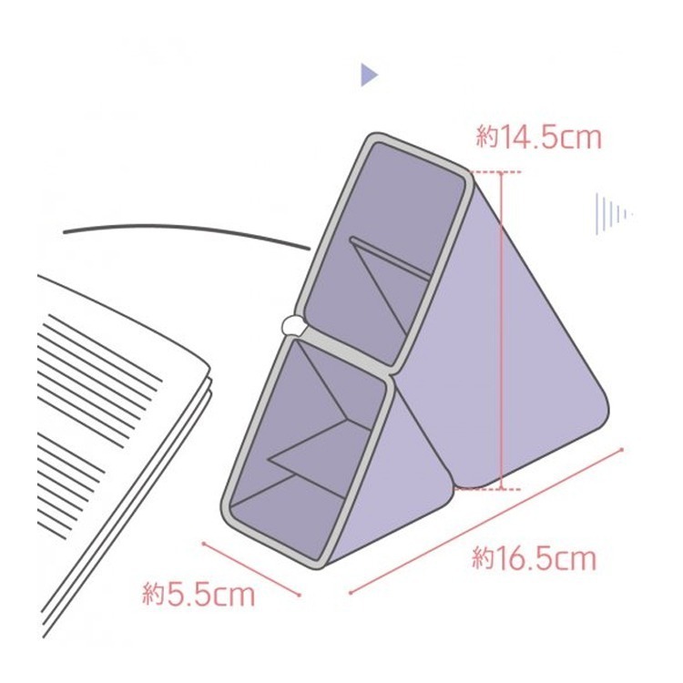 SONIC Triangle Vertical Pencil Case Silicone Pen Holder - Multiple Styles Available - immagine 2