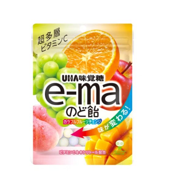 UHA Mikakuto e-ma Colorful Fruit Color-Changing Lozenges 50 g