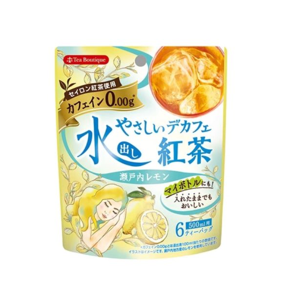 Tea Boutique Cold Brew Tea, Caffeine-Free Setouchi Lemon Black Tea, 21g (3.5g x 6 Bags)