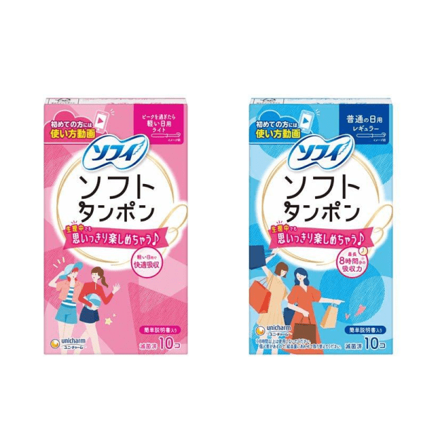 UNICHARM Eunice SOFY Sophie Tampon 10 Pack [Pink/Blue]]