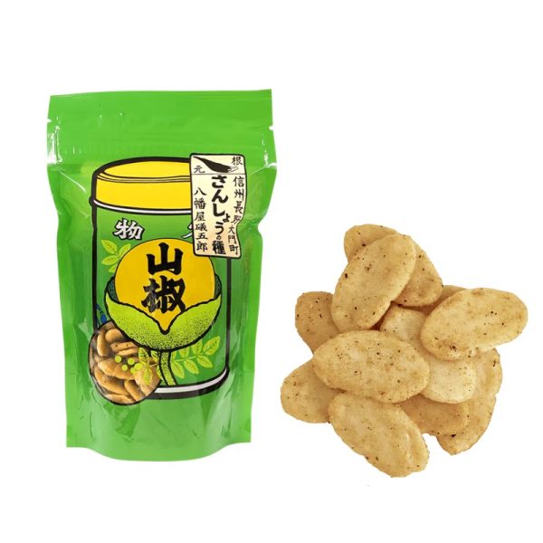 Hachiman-ya Isogoro Sansho Seeds Pepper Flavor Rice Crackers, 60g