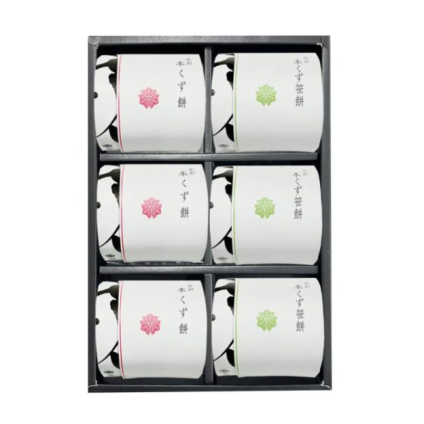 Kyo Fushimi Confectionery Wakou Hodo Bean Mochi, Brown Sugar Syrup Flavor & Honey Flavor, 3 Pieces Each, Total 6 Pieces