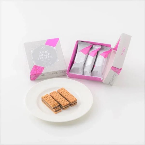 ISHIYA Shiroi Koibito Milk Chocolate Almond Mille-Feuille, 3 pieces
