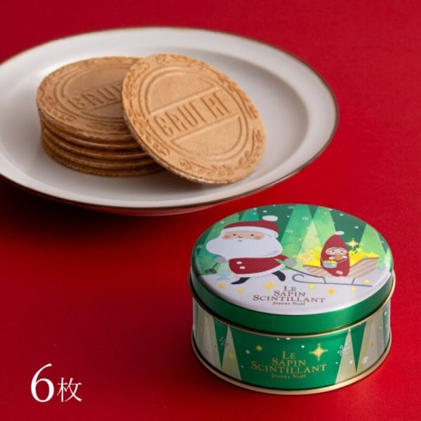 Kobe Fugetsudo Christmas Edition Cookies Bear Santa Family 6 Pieces