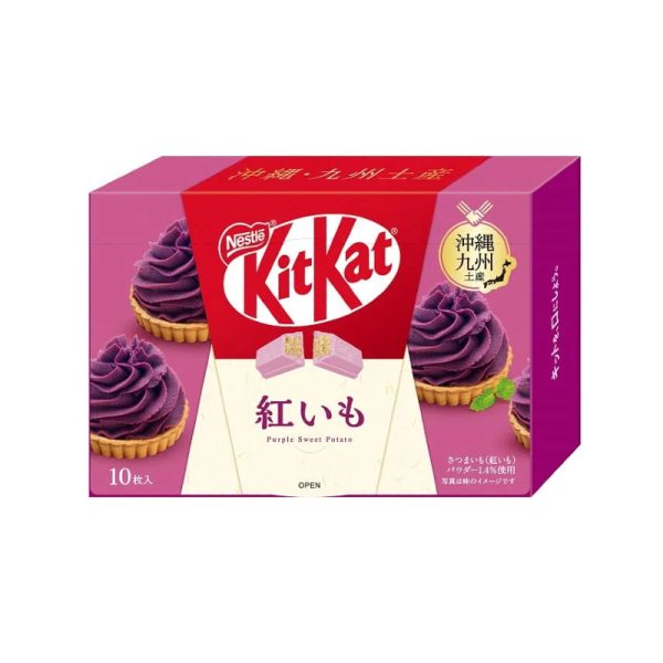 Nestlé KitKat Purple Sweet Potato Flavor Chocolate Wafer Biscuits, 10 Pieces Pack