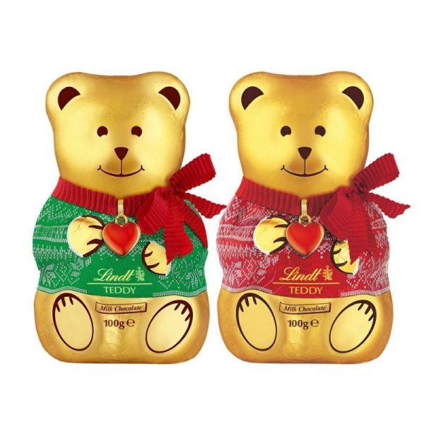 [Japanese Version] Lindt Christmas Limit Teddy Friends Chocolate 100g Multi-Taste Optional Taste Period 1 Month