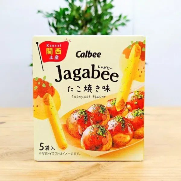 CALBEE, Osaka Specialty, Calbee & Jagabee Takoyaki Flavor, 5 Bags
