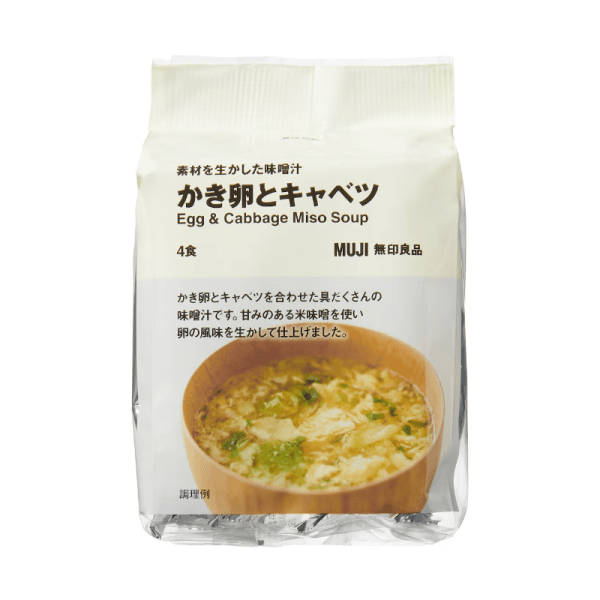 MUJI 4 meals of egg cabbage miso soup51g