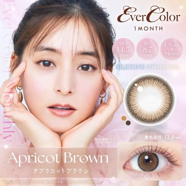 EverColor Monthly Apricot Brown DIA|14.5mm 2pcs Color Contact Lenses