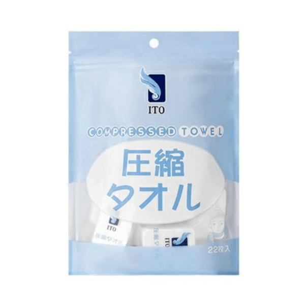 ITO Compressed Towel Individually Wrapped Thick Disposable Facial Towel 22 Pcs