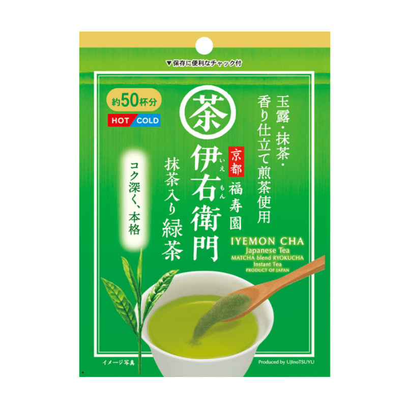 Fukujuen Iemon Ground Uji Matcha Green Tea Powder Instant Drink 40g