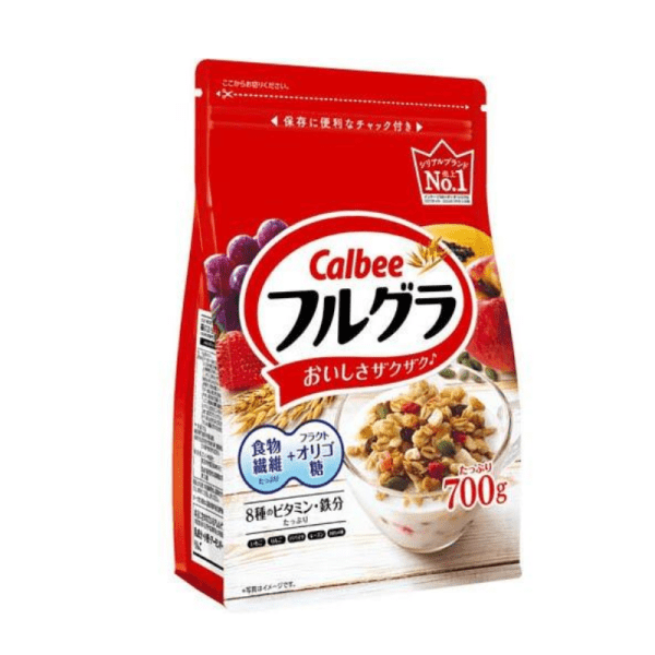 CALBEE Fruit Granola Red Bag Healthy & Nutritious Breakfast Ready to Eat 700g