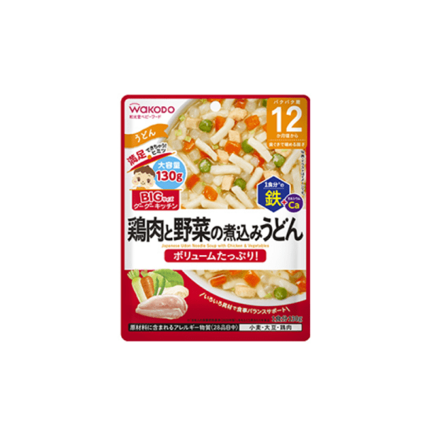 WAKODO Large Size Baby Food Chicken and Vegetable Udon 1 Year+ 130g