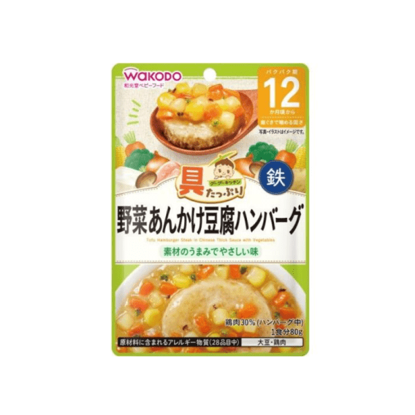 WAKODO Baby Tofu with Vegetable Sauce Baby Food 1 Year+ 80g
