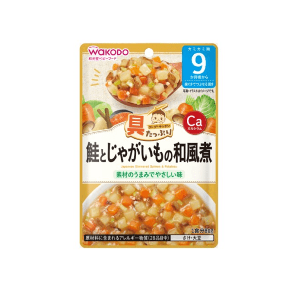 WAKODO Packed with Ingredients Baby Food Japanese Salmon Potato 9 Months+ 80g