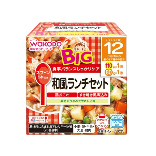 WAKODO Large Size Baby Japanese Style Lunch Set Baby Food 1 Year+ 190g