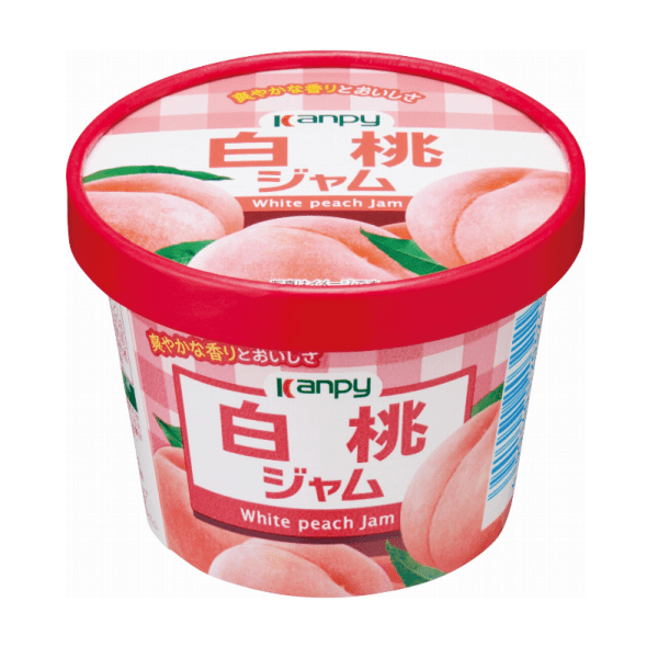 KATO SANGYO White Peach Jam in Paper Cup, 130g