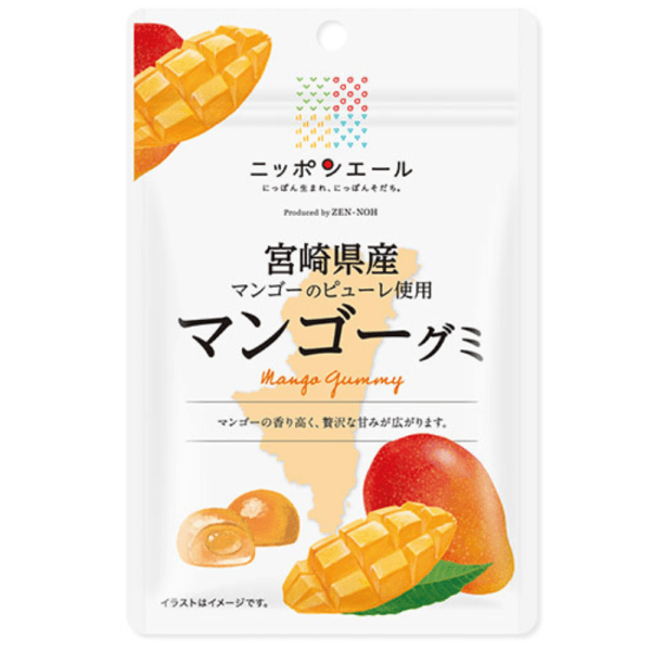 Local Gummy Nippon Ale Miyazaki Mango Gummy Local Sweets Gourmet Souvenir Fruit Gummy National Farm Food 40g