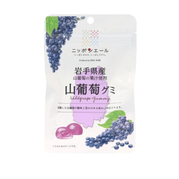Local Gummy Nippon Ale Iwate Pref. Sanzan Grape Gummy Local Sweets Gourmet Souvenir Fruit Gummy National Farm Food 40g