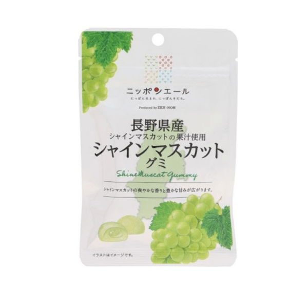 Local Gummy Nippon Ale Shine Muscat Gummy Local Sweets Gourmet Souvenir Fruit Gummy National Farm Food 40g