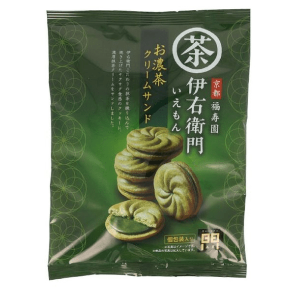 Iemon, Strong Matcha Cream Sandwich Biscuits, 119g