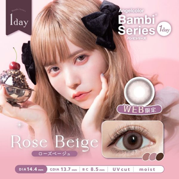 Angelcolor Bambi 1Day Rose Beige DIA|14.4mm 10pcs Color Contact Lenses