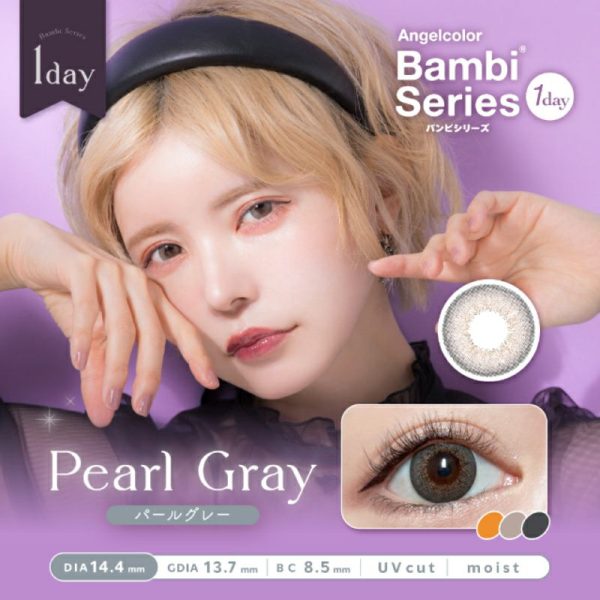 Angelcolor Bambi 1Day Pearl Gray DIA|14.4mm 10pcs Colore Contact Lenses