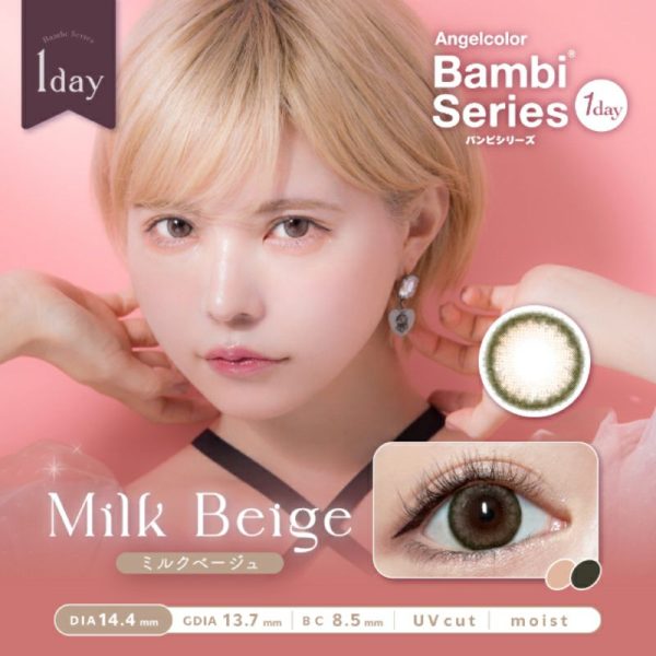 Angelcolor Bambi 1Day Milk Beige DIA|14.4mm 10pcs Color Contact Lenses