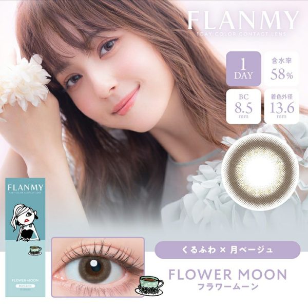 FLANMY 1Day Flower Moon DIA|14.2mm 10pcs Color Contact Lenses