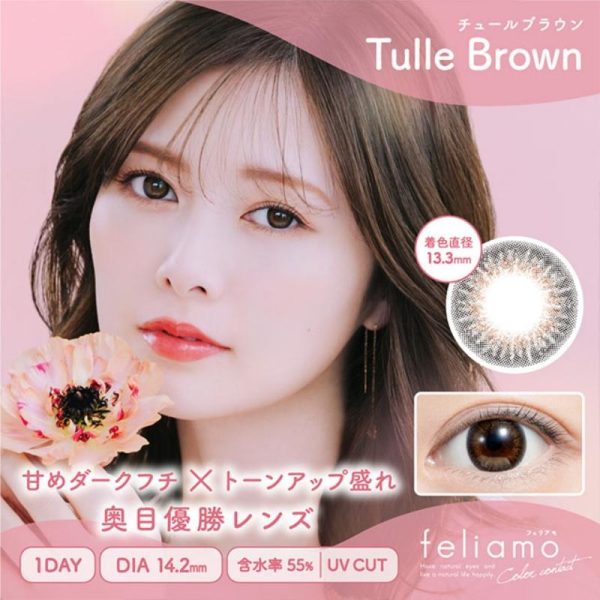 feliamo 1Day Tulle Brown DIA|14.2mm 10pcs Color Contact Lenses