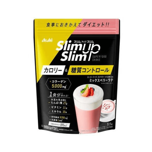Asahi Slim Up Slim Lactobacillus Superfood Shake Mixed Berry Latte 315g