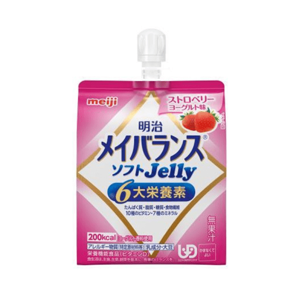 MEIJI Energy Supplement Jelly, Strawberry Probiotic Flavor, 125ml