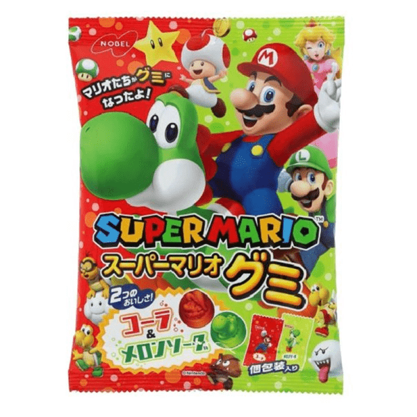 NOBEL Super Mario Gummy Coke & Melon Soda Flavor 85g