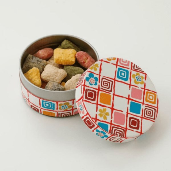 Souzen Five Color Rice Crackers Tin Can 26 g