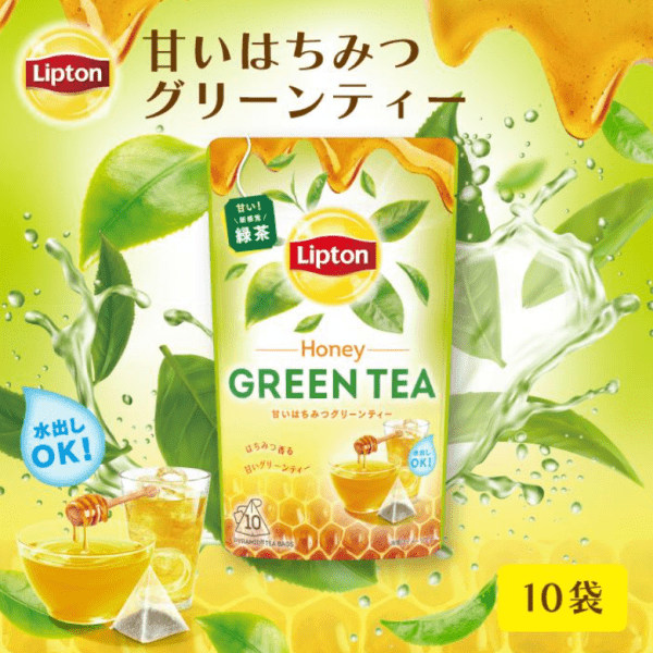 LIPTON Cold Brew Honey Green Tea, 10 Bags