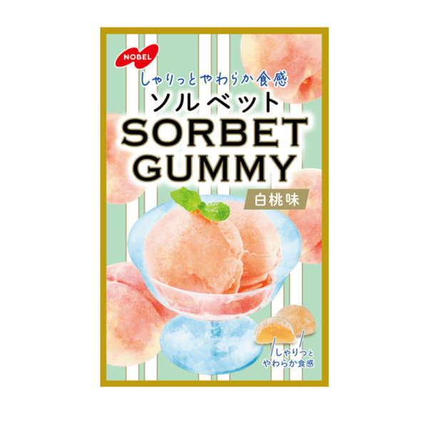Nobel Water Drop Clear Gummies, White Peach Flavor, 50g