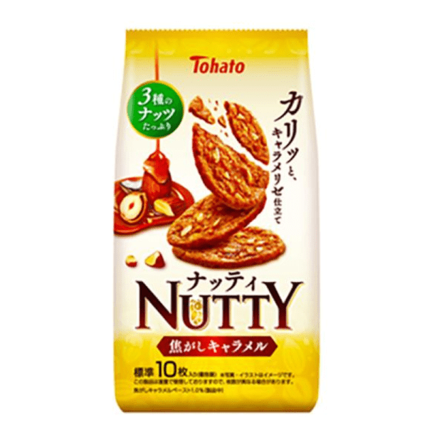 Tohato East Hatto NUTTY Caramel Walnut Bars 40g